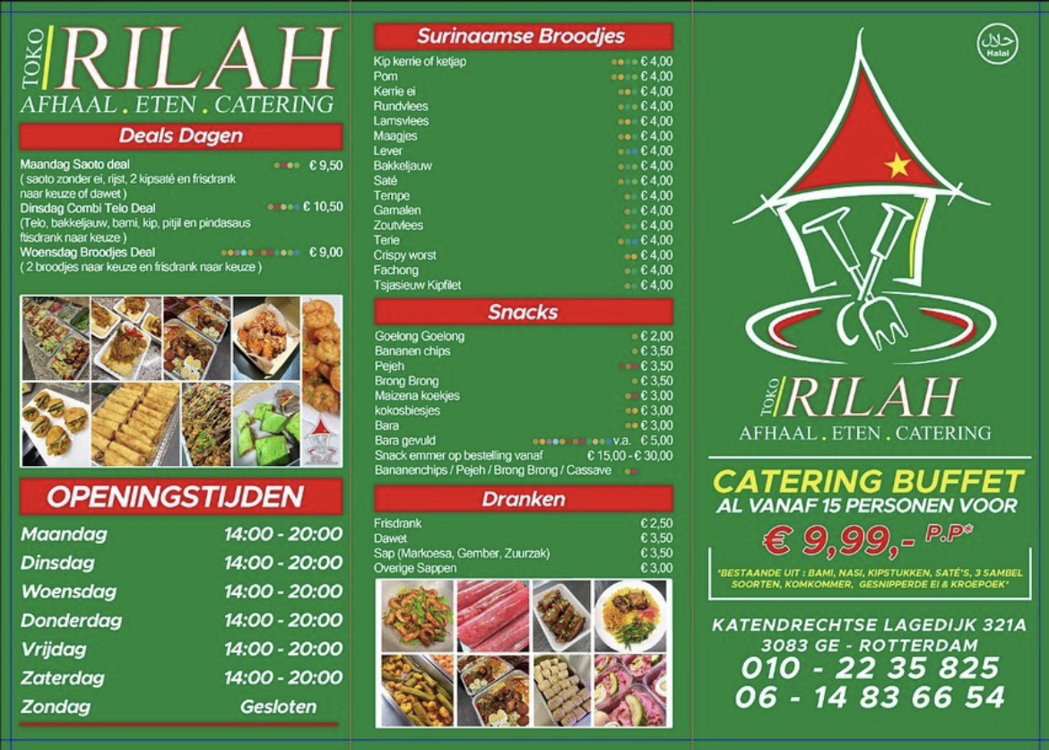 Menu Toko Rilah Rotterdam Zuid-1