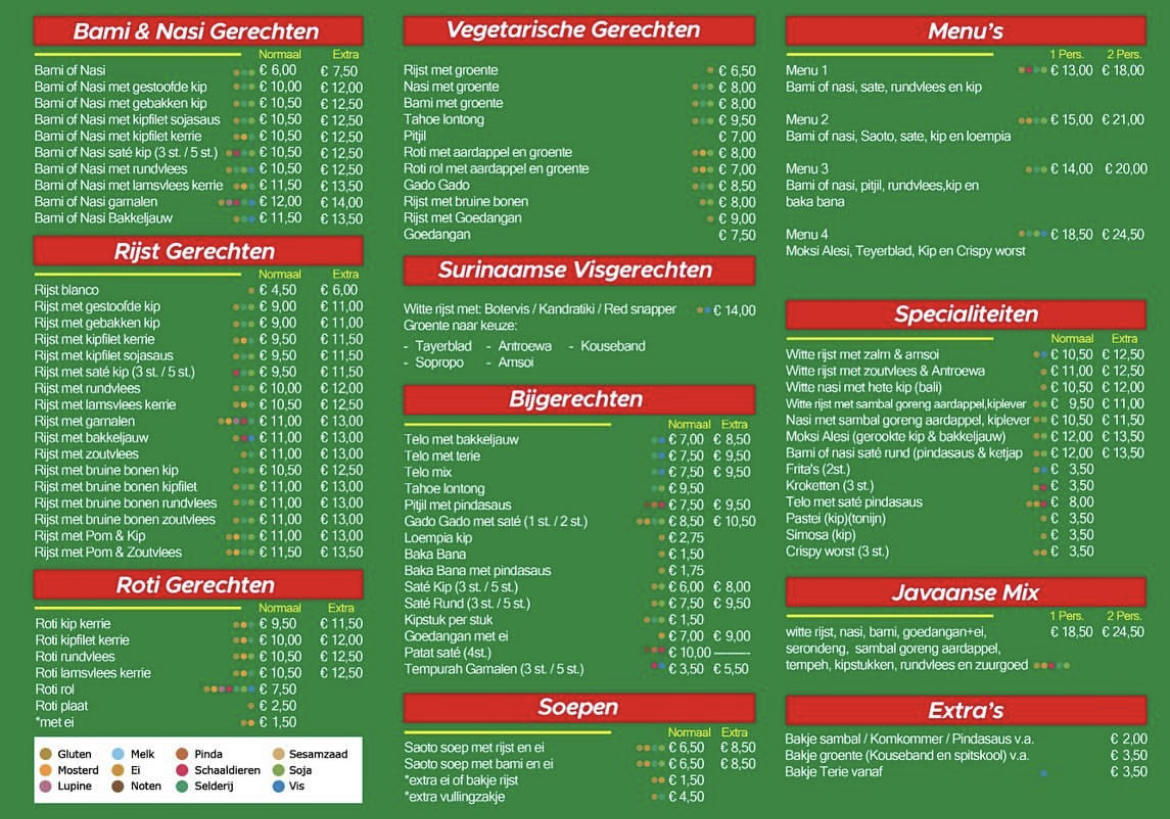 Menu Toko Rilah Rotterdam Zuid-2