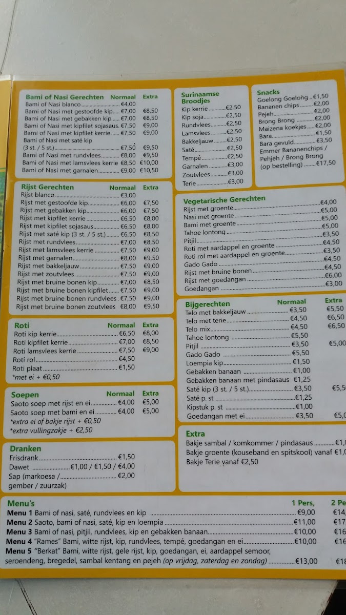 Menu Toko Rilah Rotterdam Zuid-7